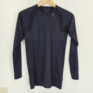 2XU Mens Refresh Recovery Compression Shirt M Black Long Sleeve Activewear